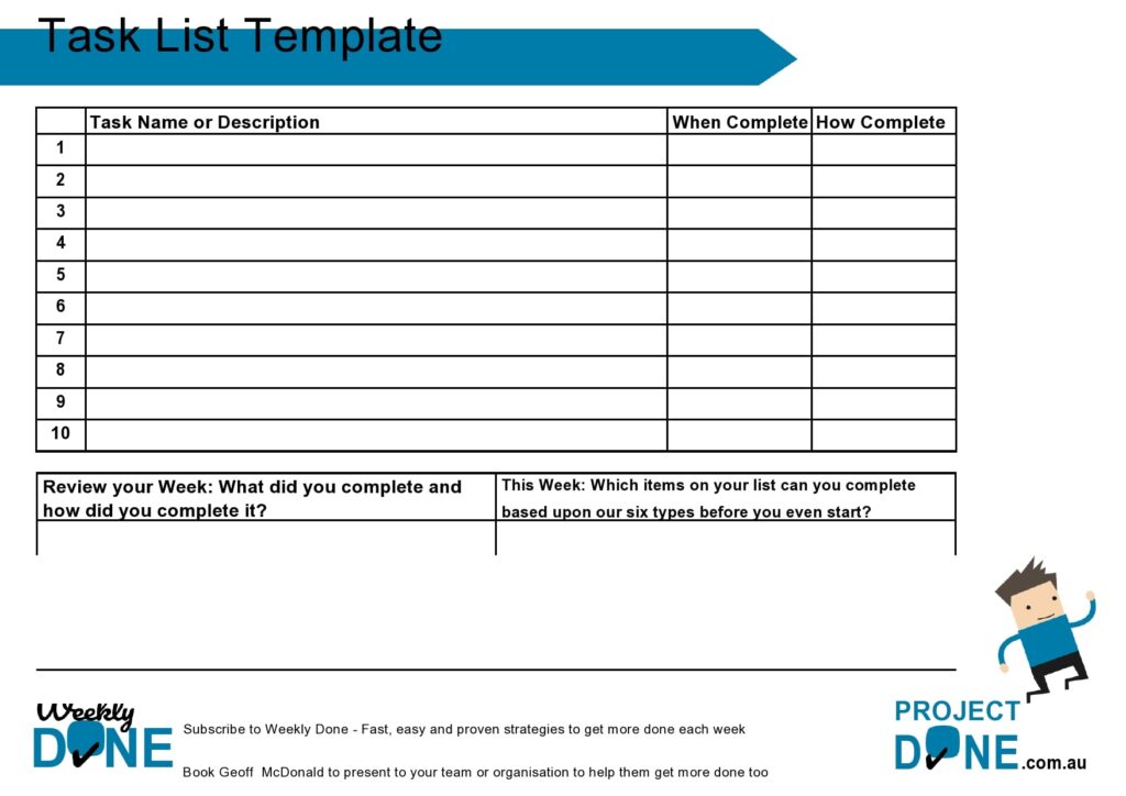 task list task list