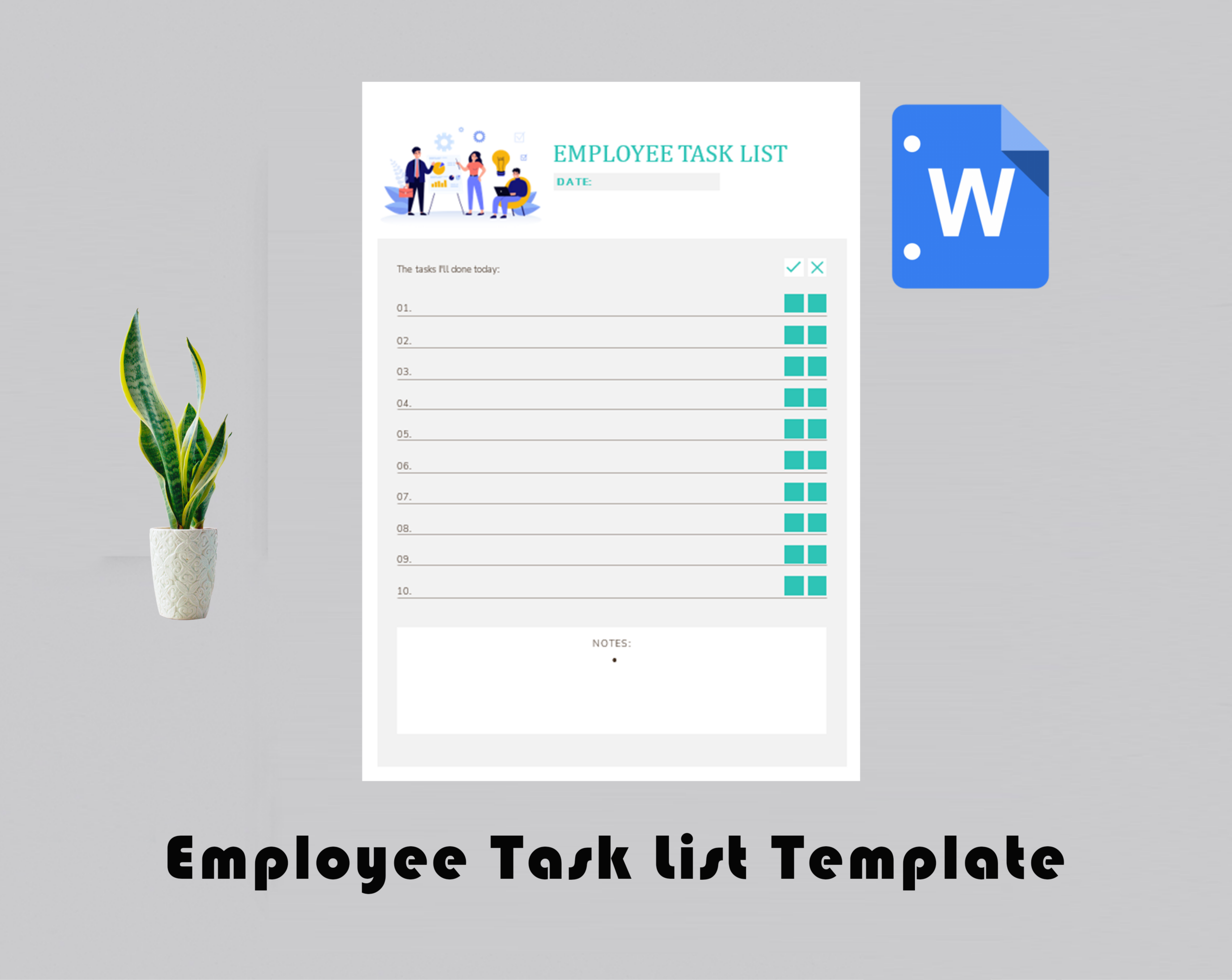 Task List For Employee Template - employee task list template