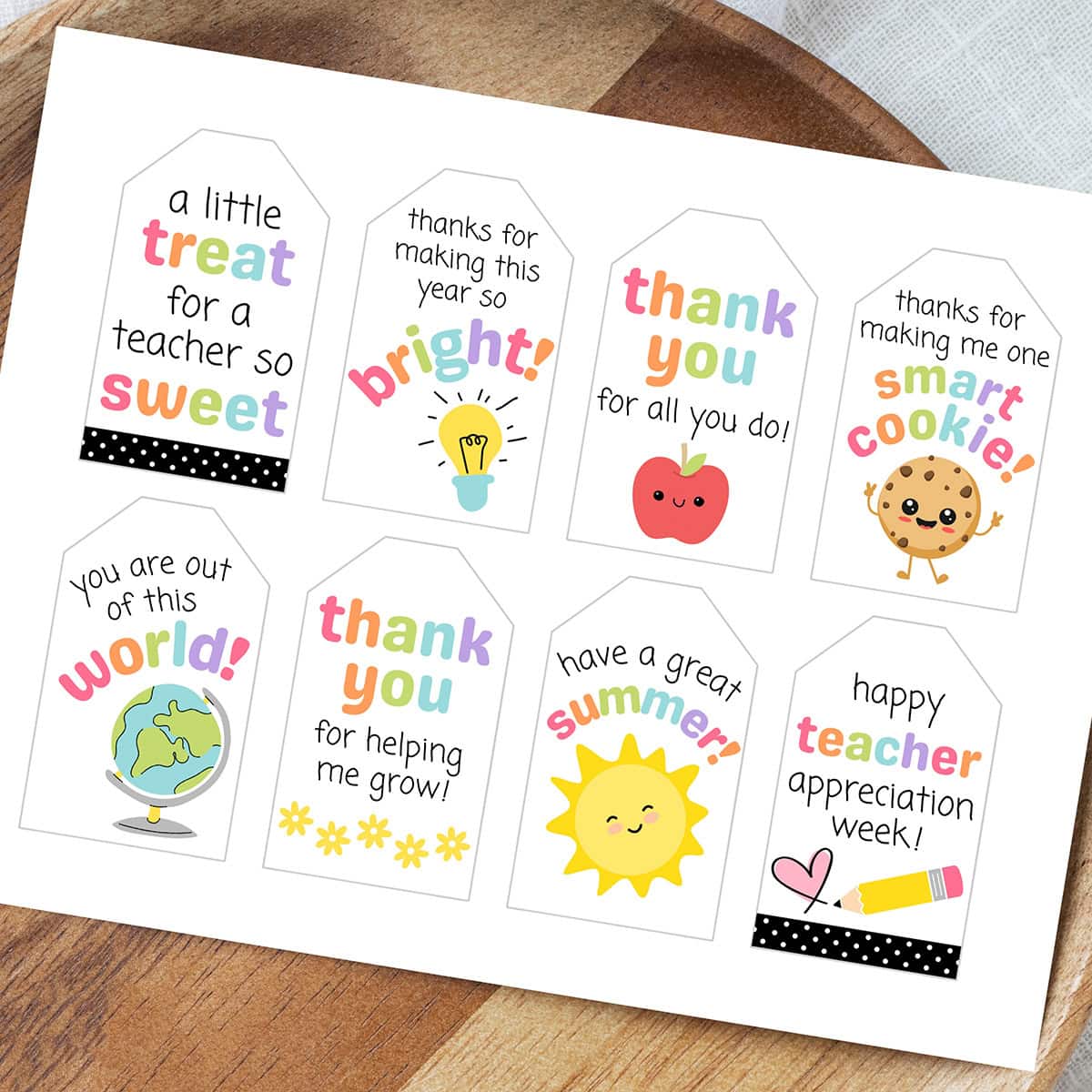 Teacher Appreciation Tags Free Printables - Show Your Gratitude with Teacher Appreciation Gift Tags Free Printables ...