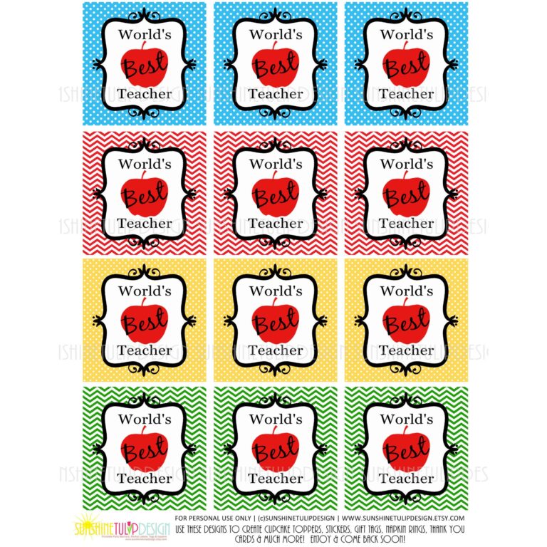 Teacher Gift Tags Printable Free - gift tags sticker labels plant stakes