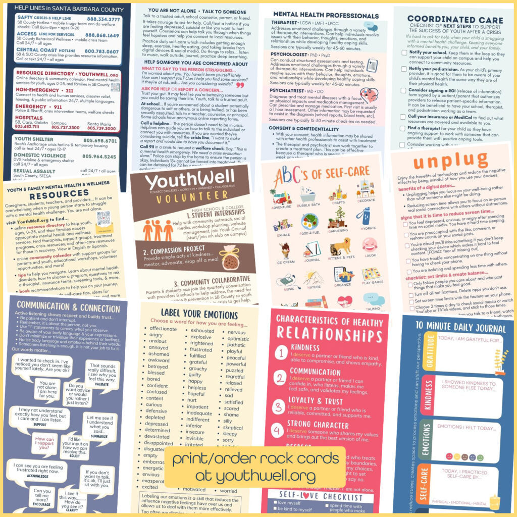 Teen Checklist Rack Card Template – materials Teen Checklist Rack Card Template - materials