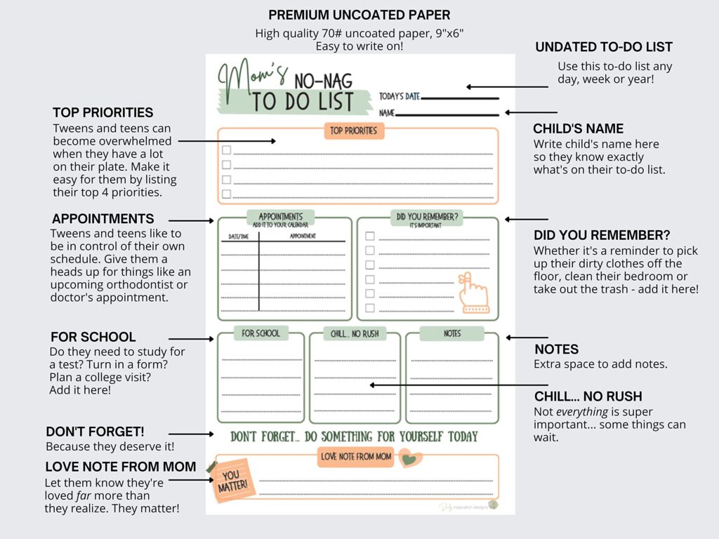 Teen To Do List Template - B09K5RZY76