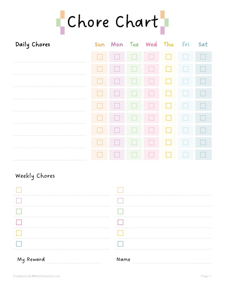 Teenager Todo List Template Download – chore chart template for teens Teenager Todo List Template Download - chore chart template for teens