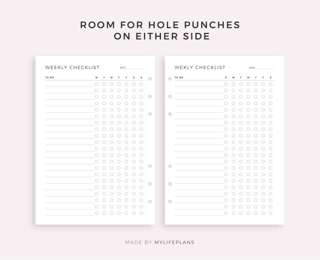 Template For Check Off List - Weekly Checklist Printable Fillable Weekly To Do List Template Task List 14215485