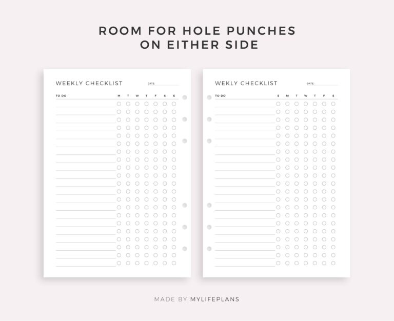 Template For Check Off List - Weekly Checklist Printable Fillable Weekly To Do List Template Task List 14215485