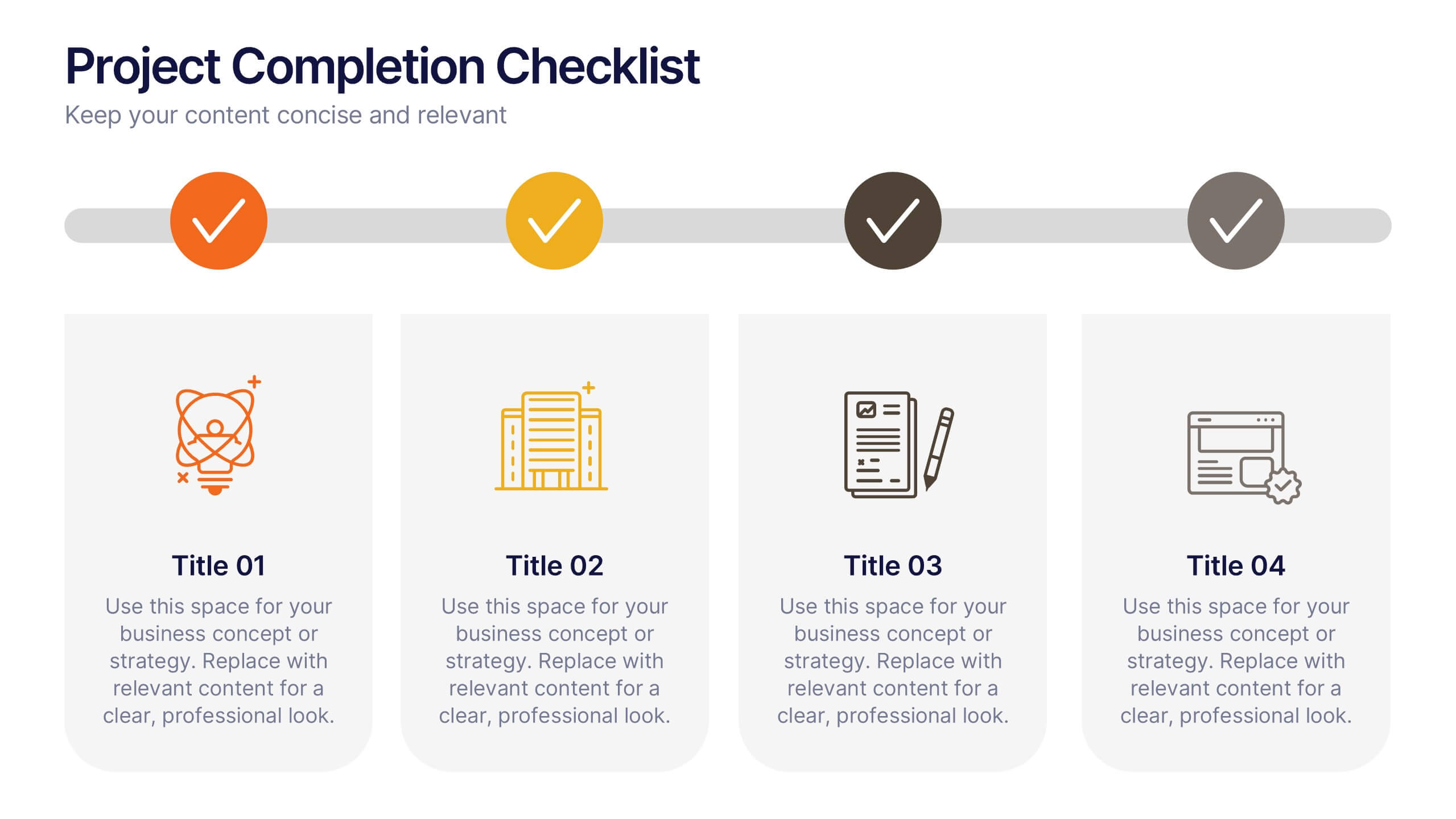 Template For Checklist In Powerpoint - projects completion checklist presentation