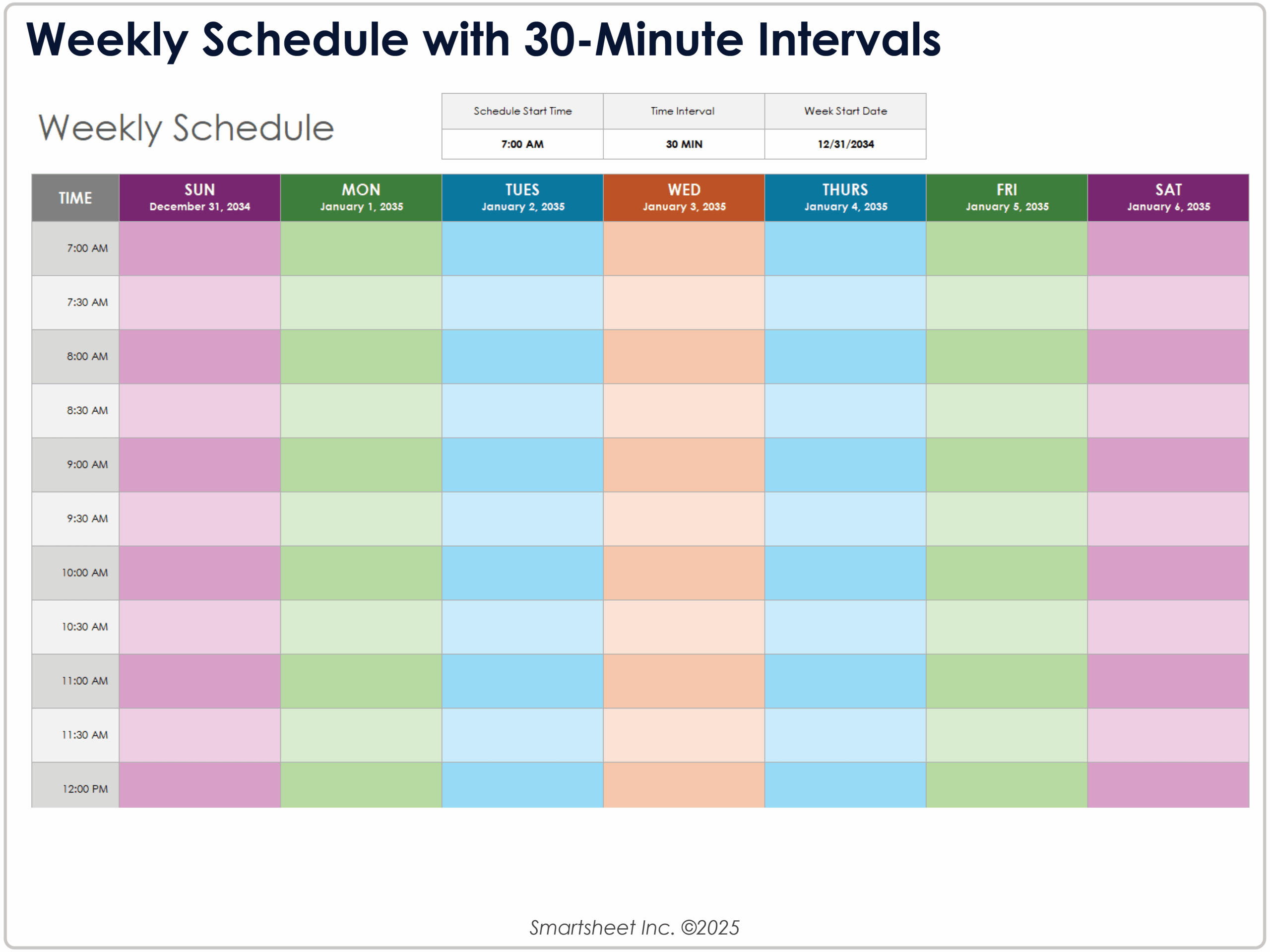 Template For To Do Schedule - free weekly schedule templates excel