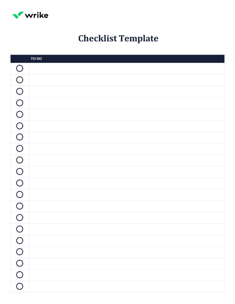 Template Word To Do List - to do list template