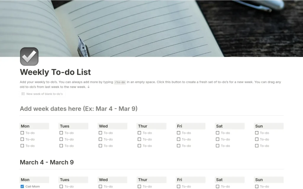 Templet For To Do List – weekly to do list Templet For To Do List - weekly to do list