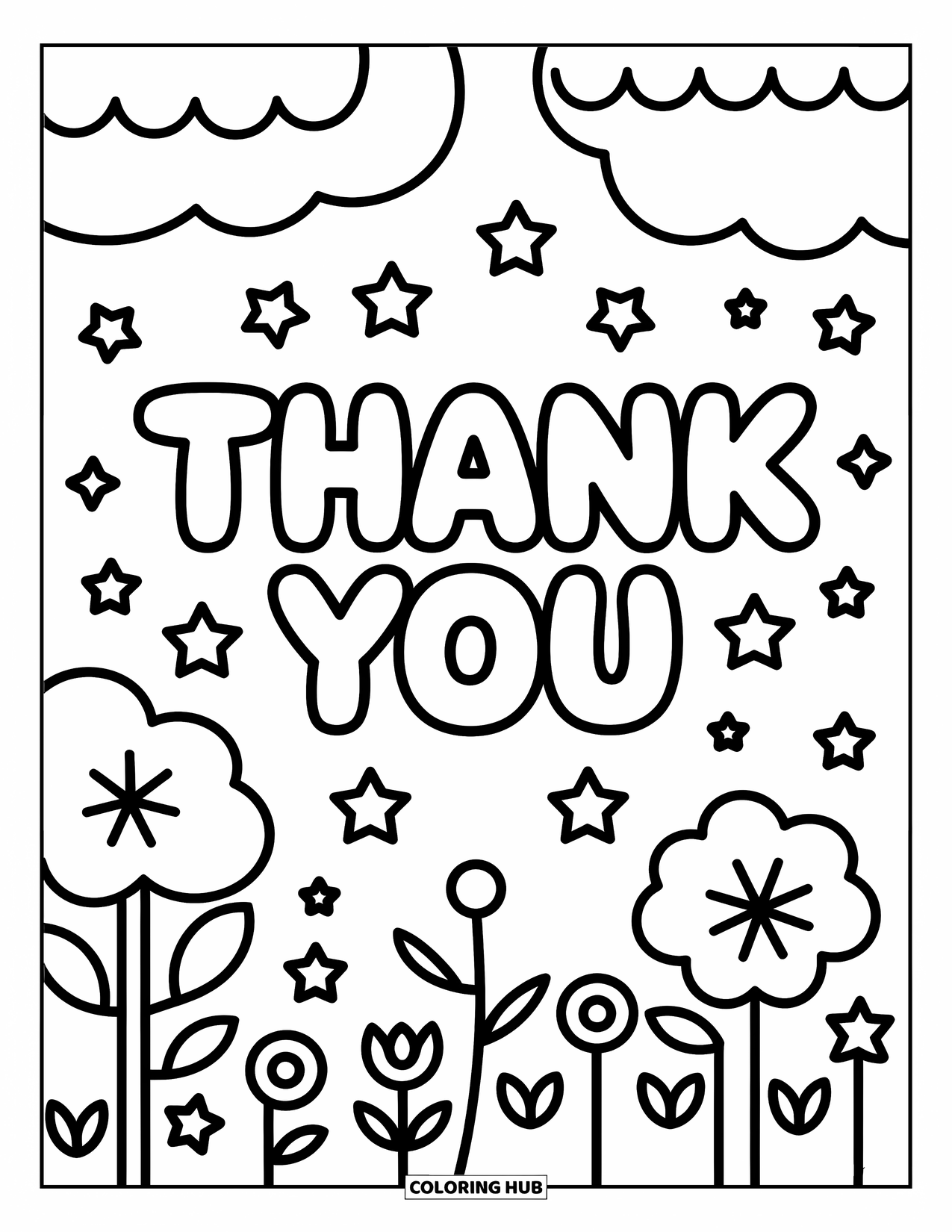 Thank You Coloring Pages Printable - 125+ Thank You Coloring Pages for Kids & Adults (Free)