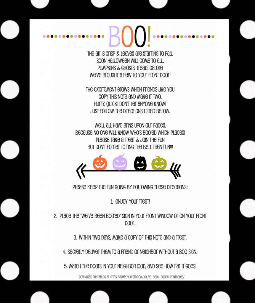 Thanks For All You Boo Free Printable – Halloween Treat Instructions Thanks For All You Boo Free Printable with Halloween treat instructions and fun graphics
