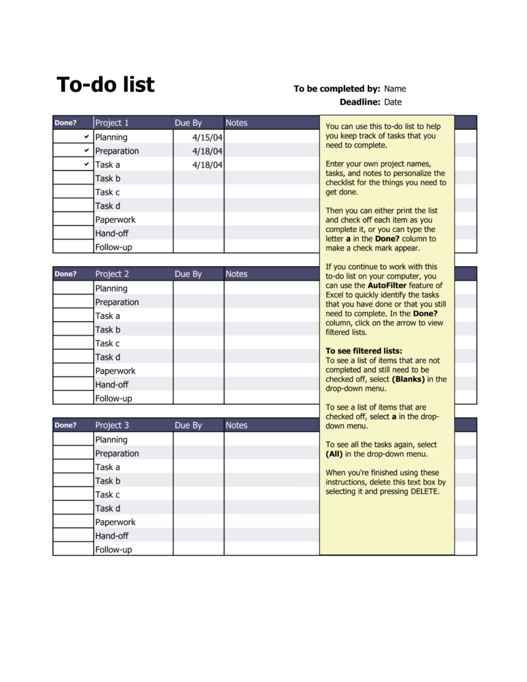 Things To Do Checklist Online - posts