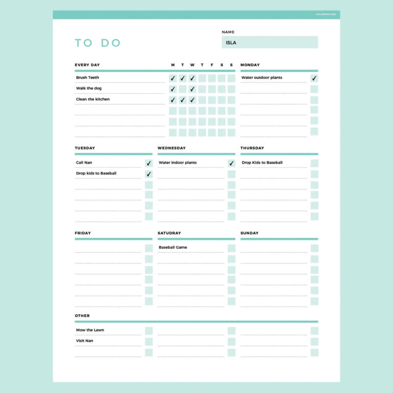 Things To Do List Checklist Editable - to do list template editable