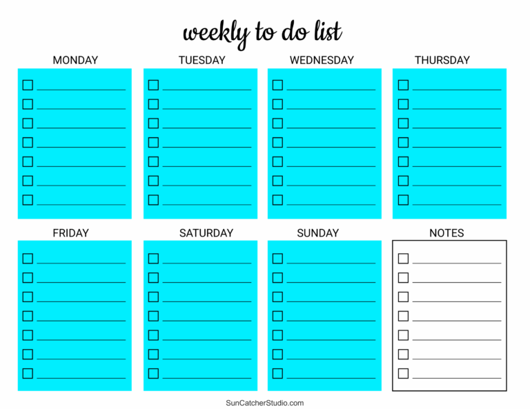 Things To Do Template Free Printable - to do list