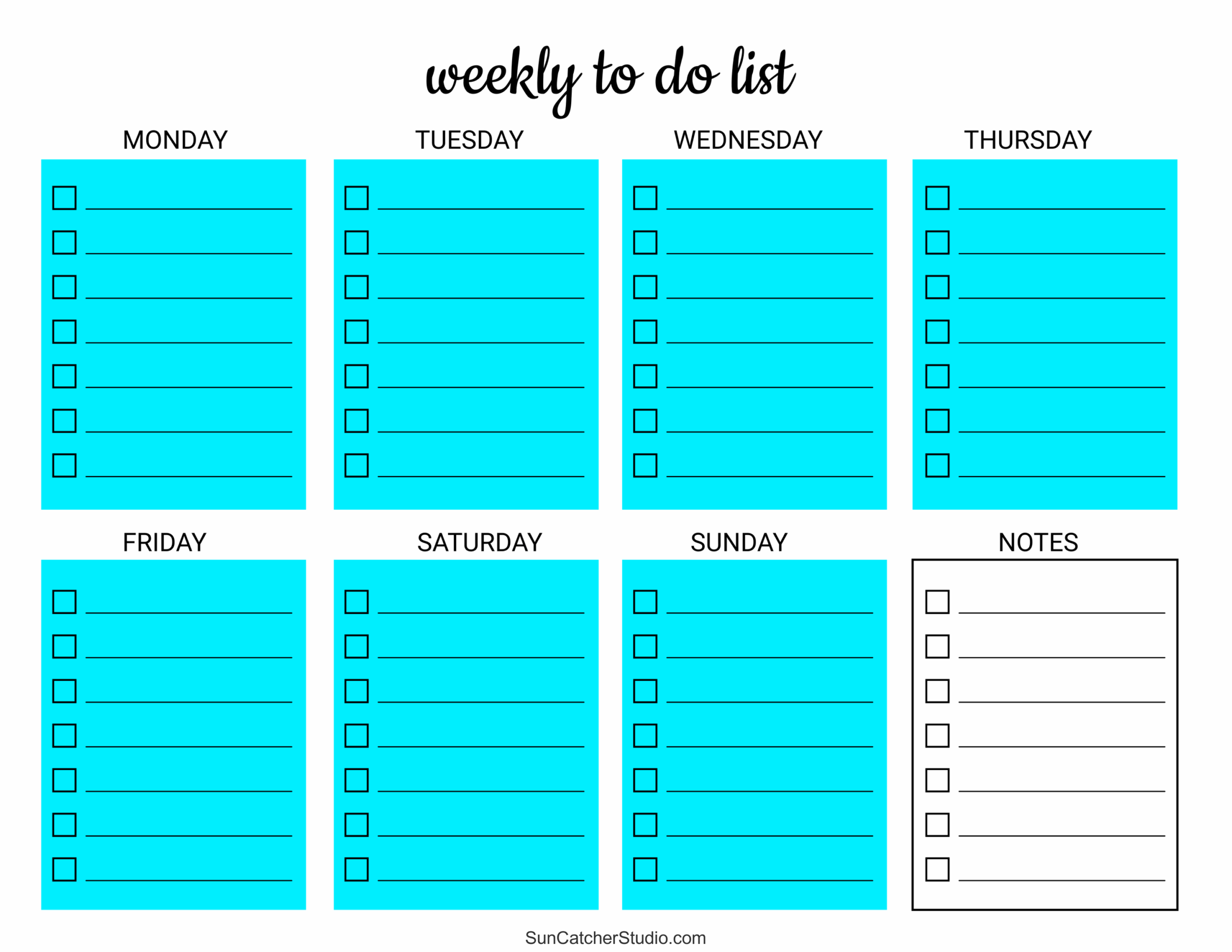 Things To Do Template Printable - to do list