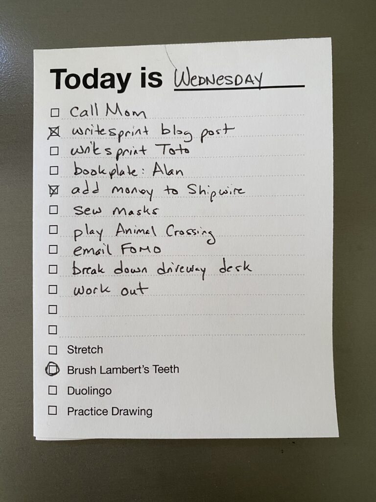 Things To Get Done Checklist - getting things done in a pandemic