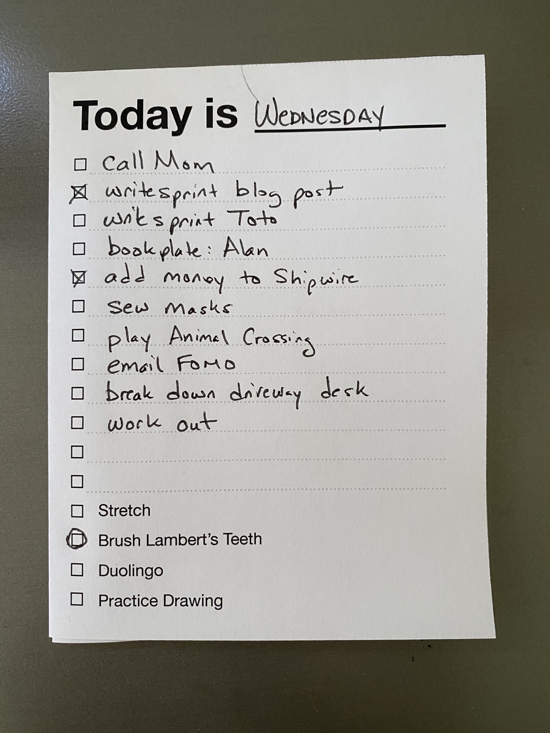 Things To Get Done Checklist - getting things done in a pandemic