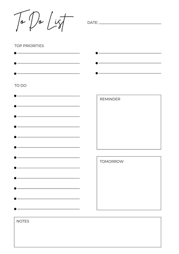 to do list