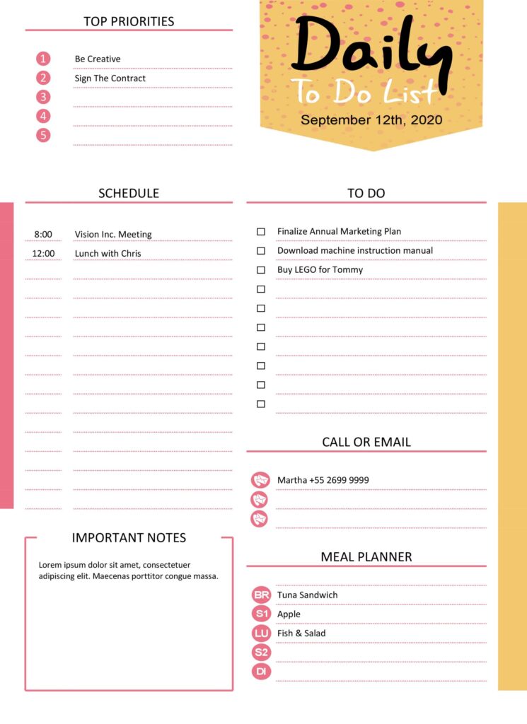 to do list to do list