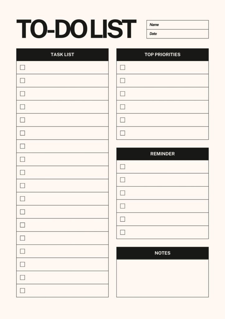 to do list