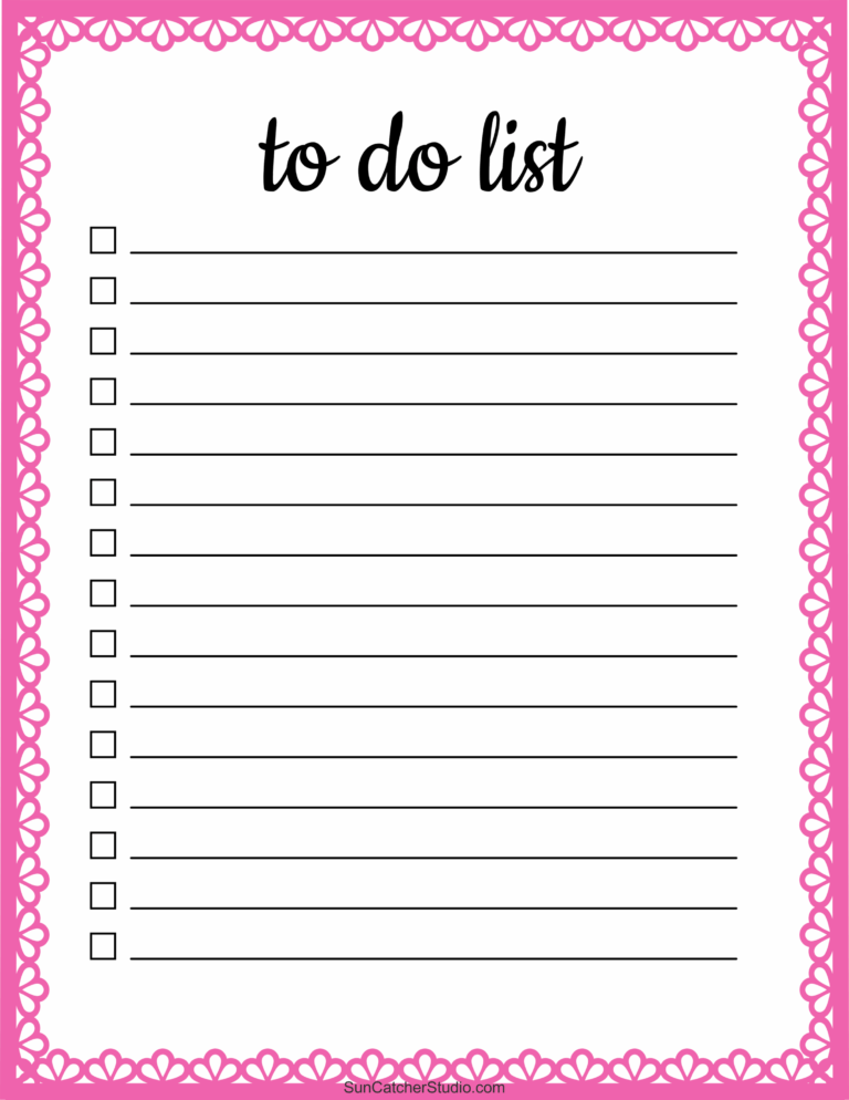 To Do List Blank Template - to do list