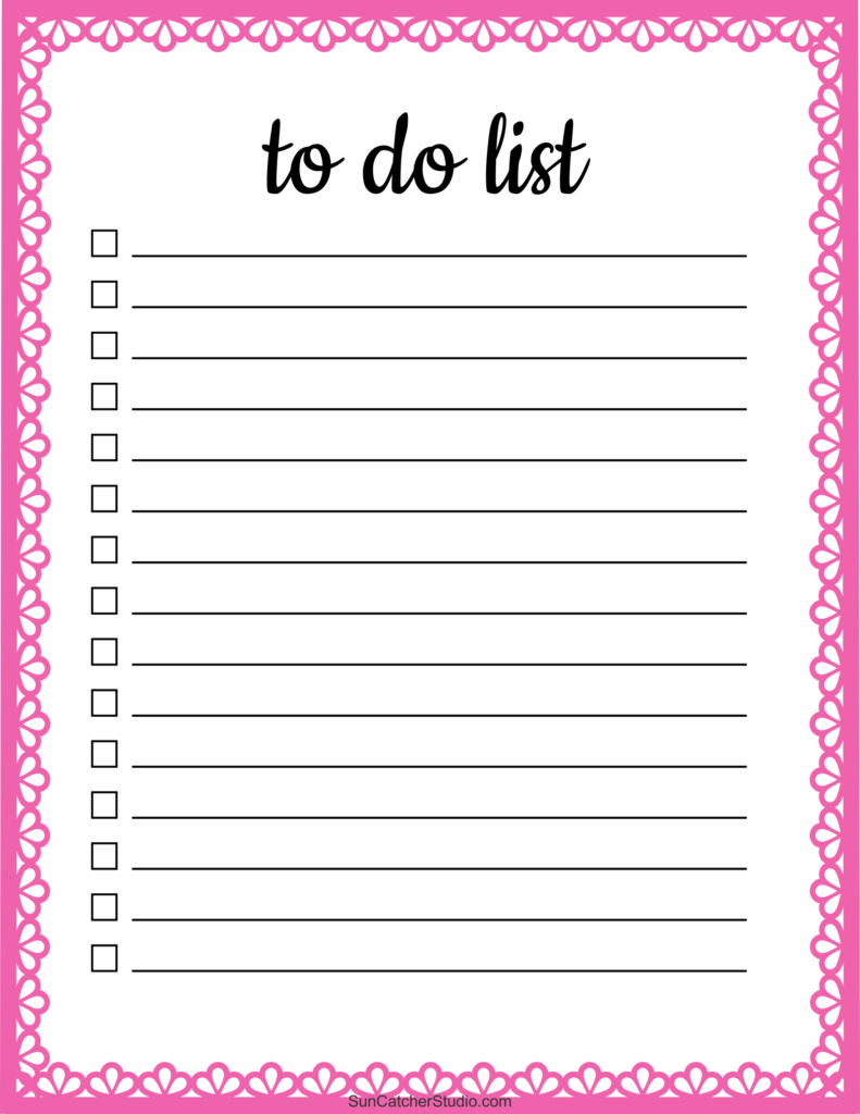 To Do List Blank Template - to do list