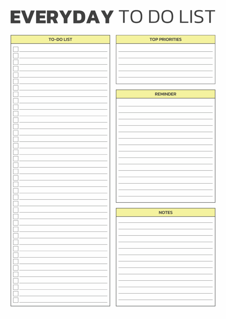 To Do List Design Template - to do list templates