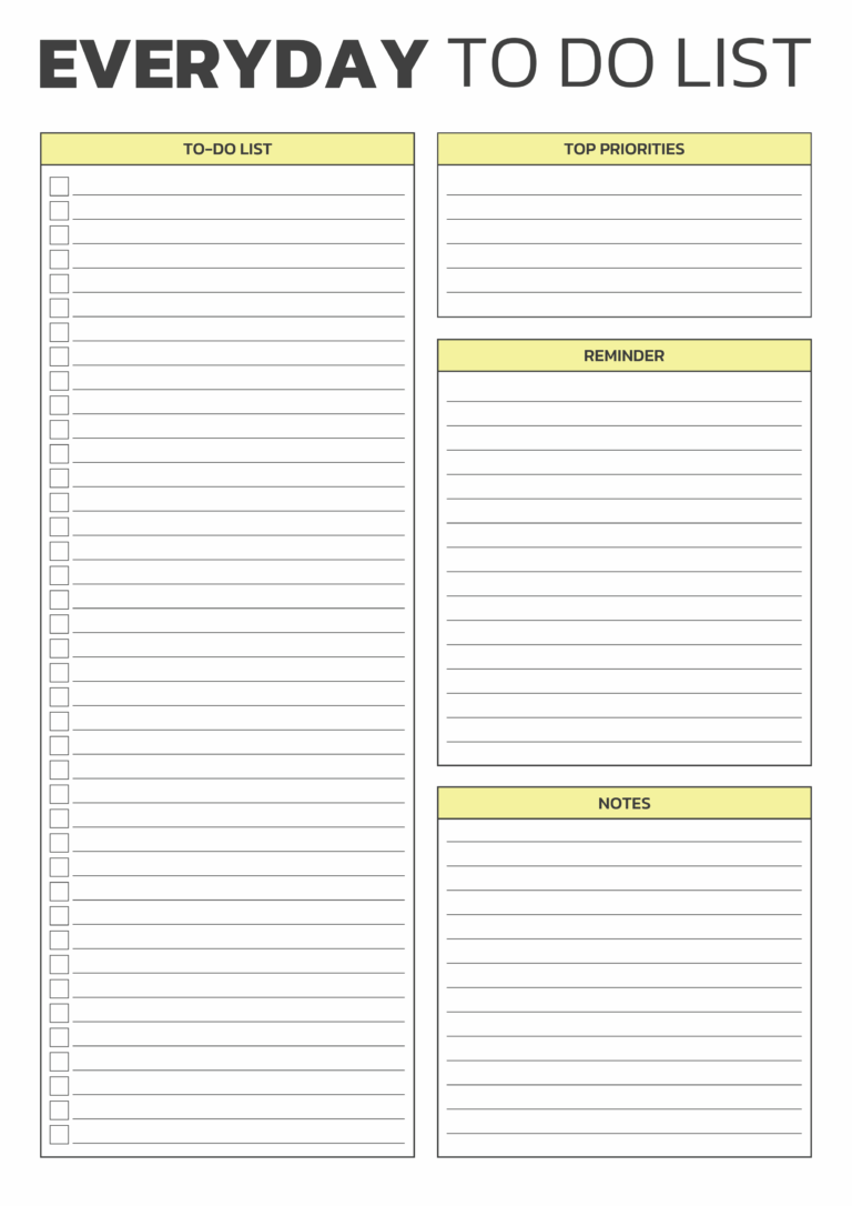 To Do List Design Template - to do list templates