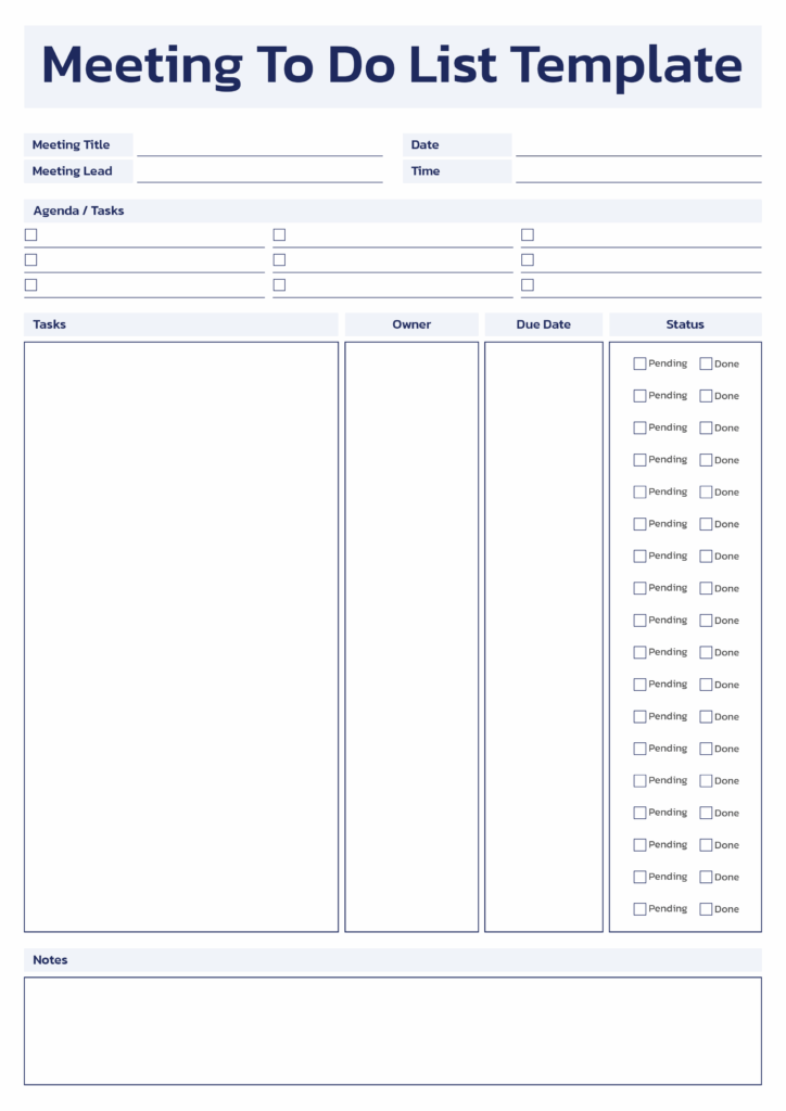 To Do List Document Template - to do list templates