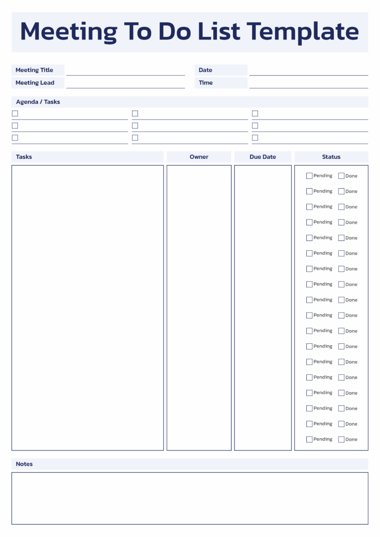 To Do List Document Template - to do list templates