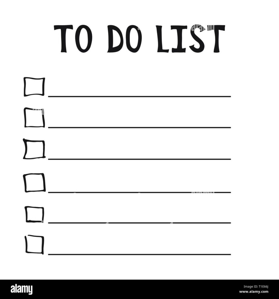 to do list doodle design vector illustration empty checklist image241872026