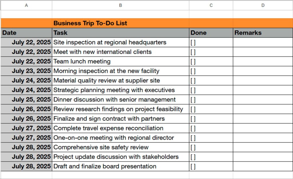 To Do List Example Template - to do list template