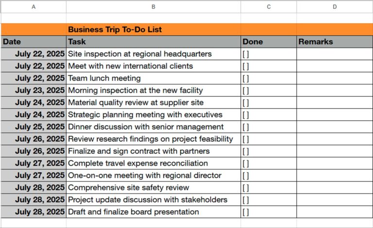 To Do List Example Template - to do list template