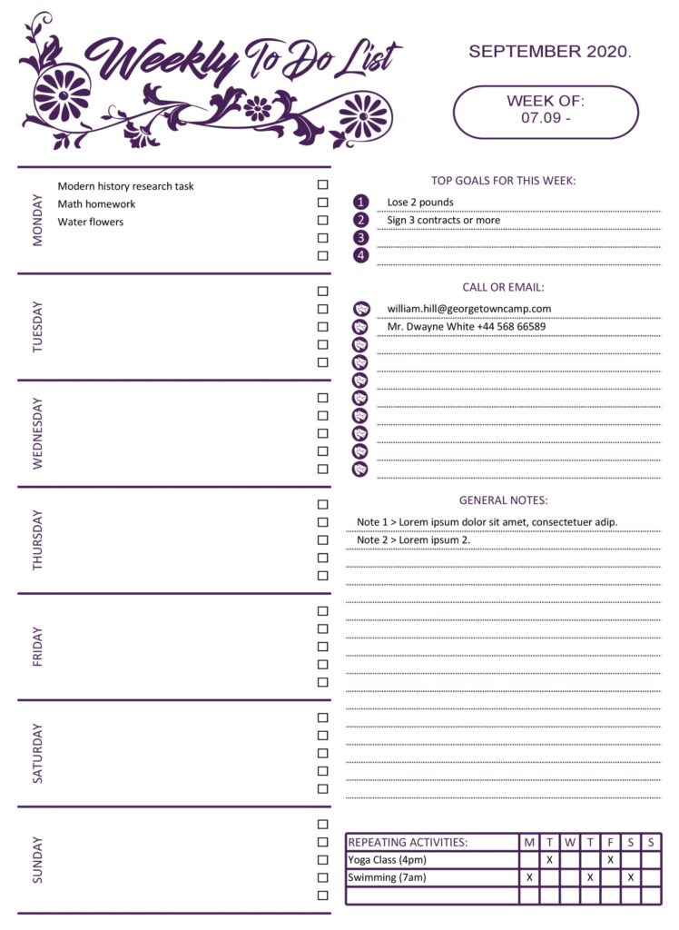 To Do List Free Templates - to do list