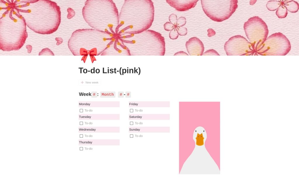 to do list pink