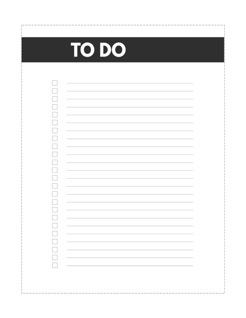 to do list printable