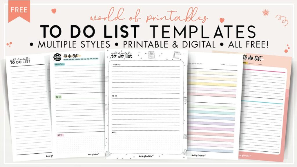 to do list printable