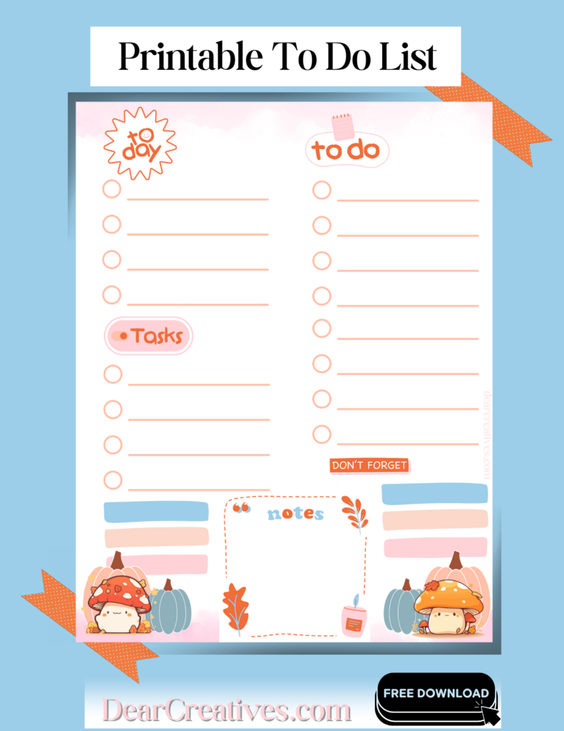 to do list printable