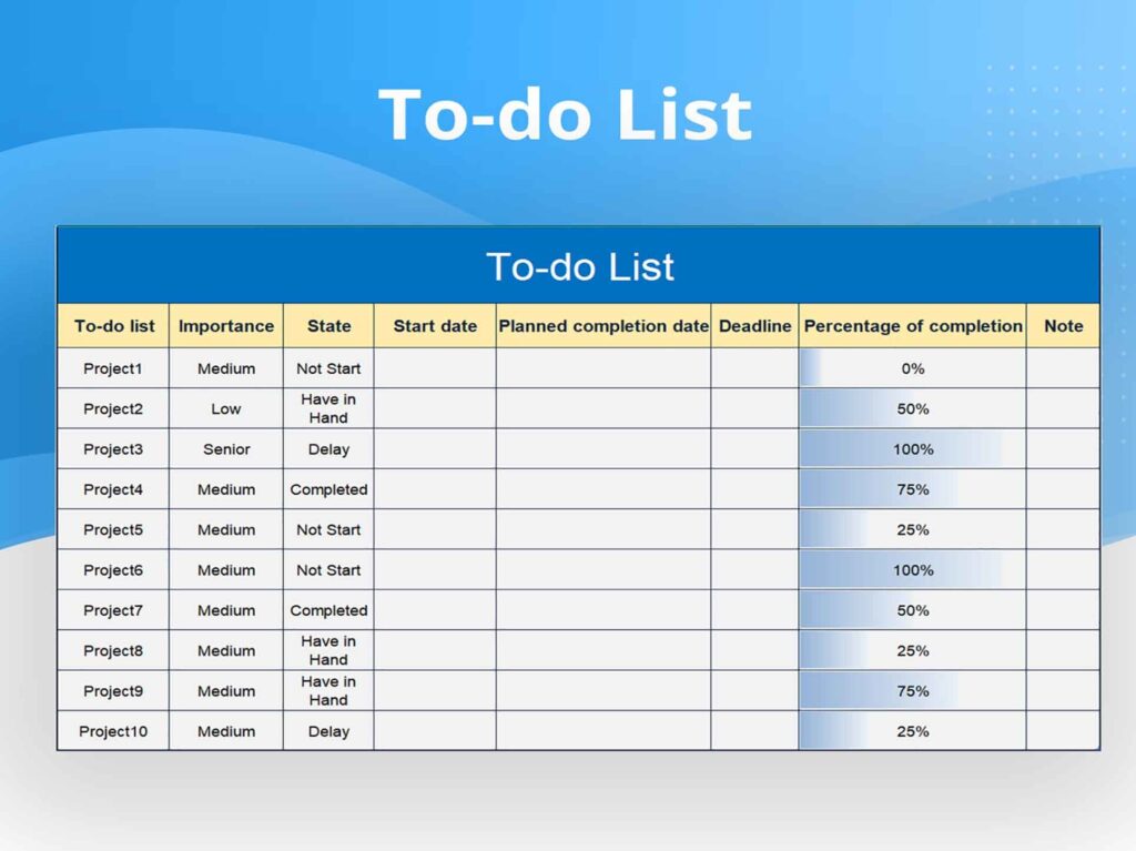To Do List Simple Template - simple to do list xlsx excel project task list 6f06c502