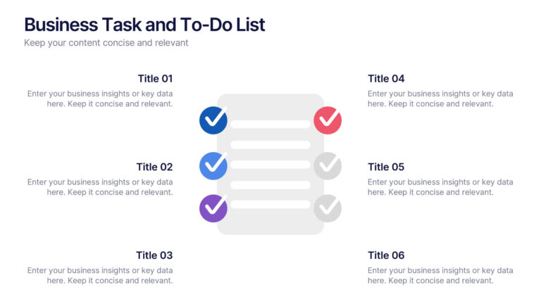 To Do List Slide Template - business task and to do list slide