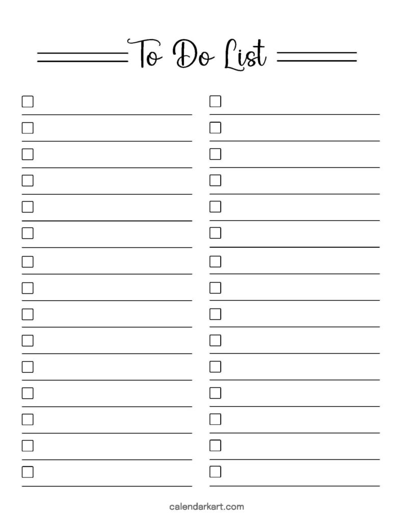 to do list template