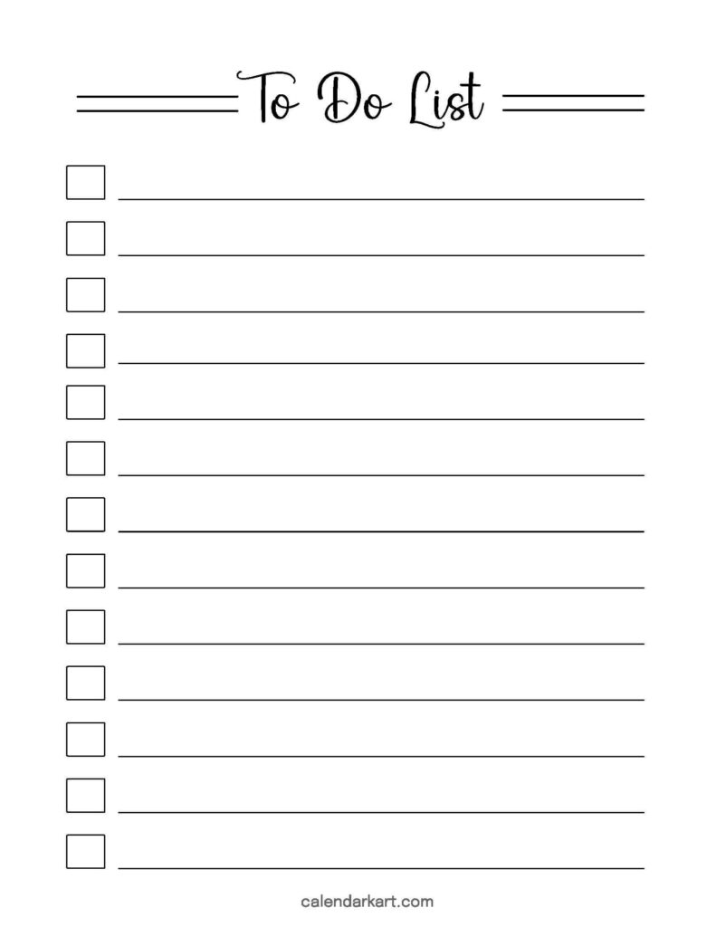 to do list template