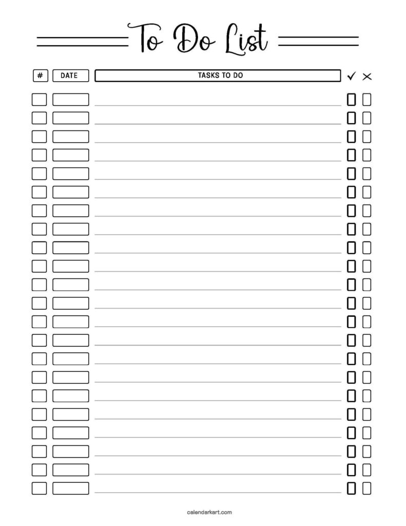 to do list template