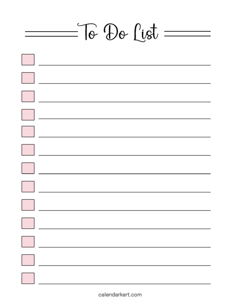 to do list template