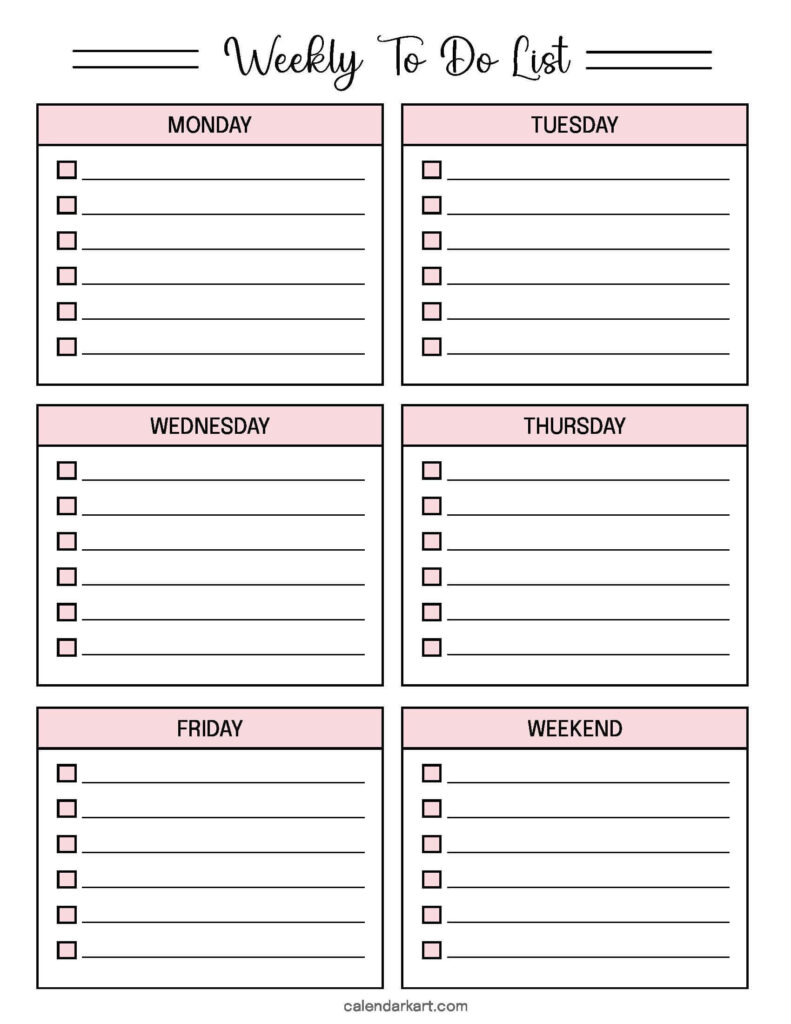 to do list template
