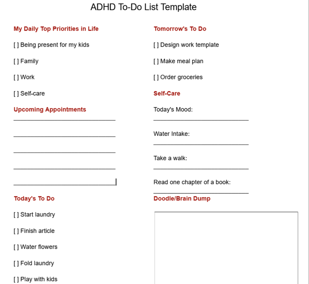 to do list template