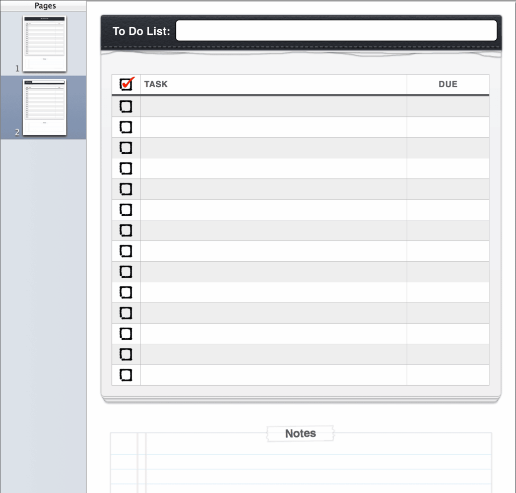 to do list template