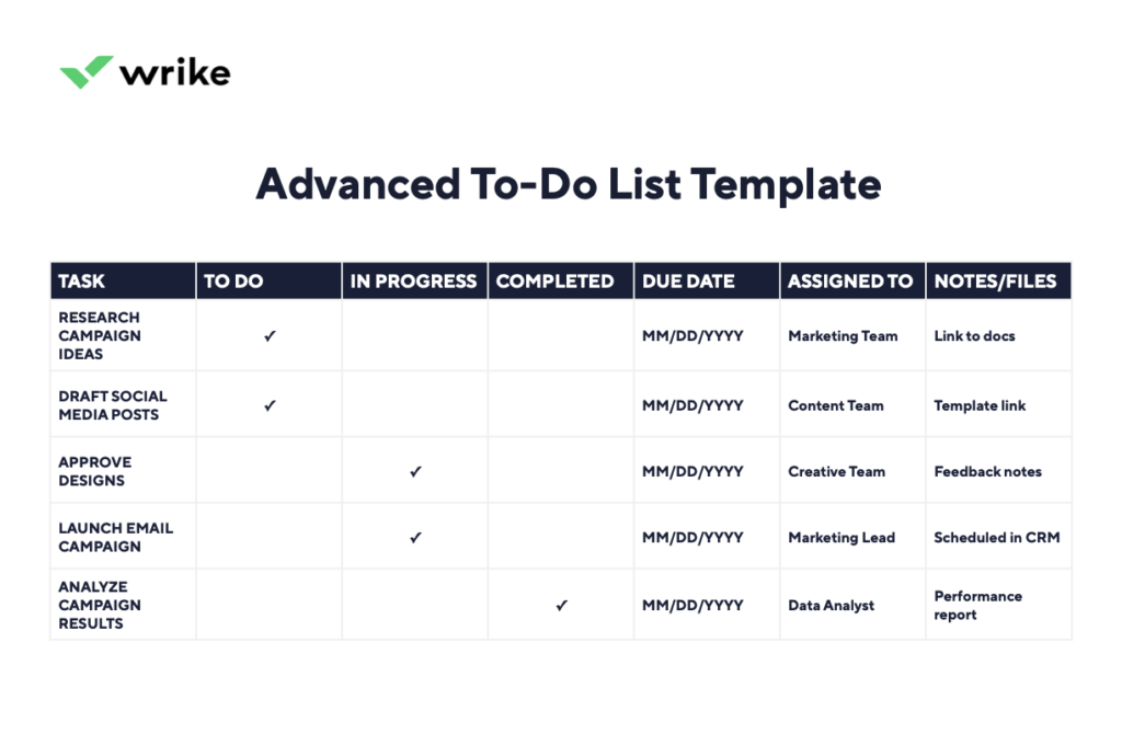 to do list template