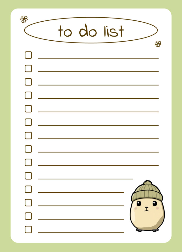 To Do List Template Cute Free - cute to do list free google docs template