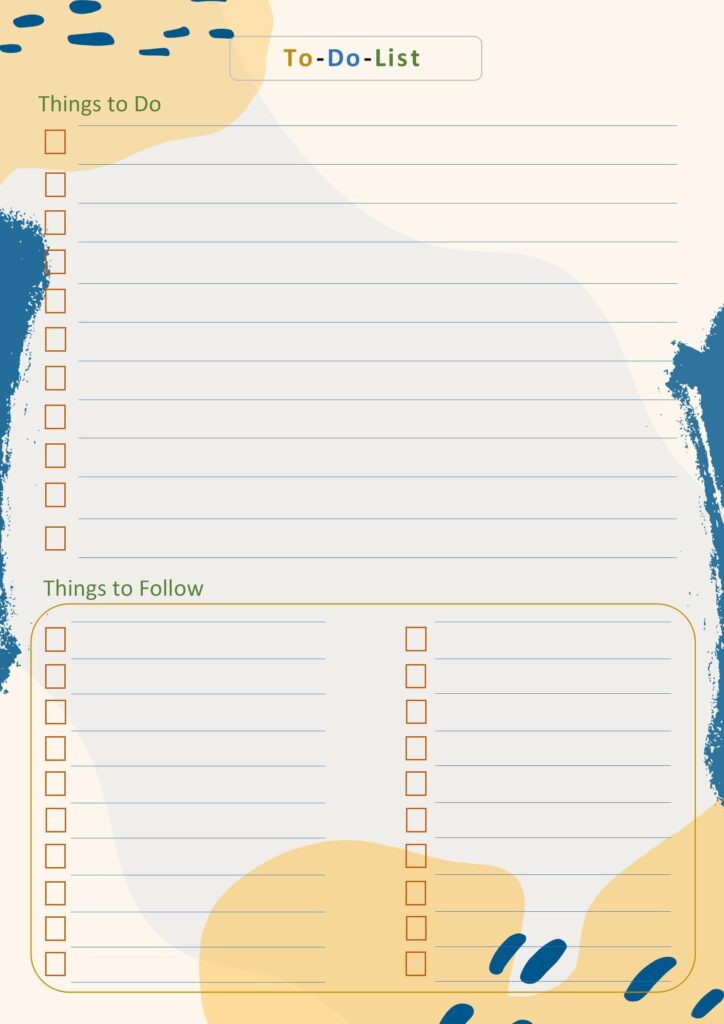 To Do List Template Free Word - Task To do list docx word 3b50813e